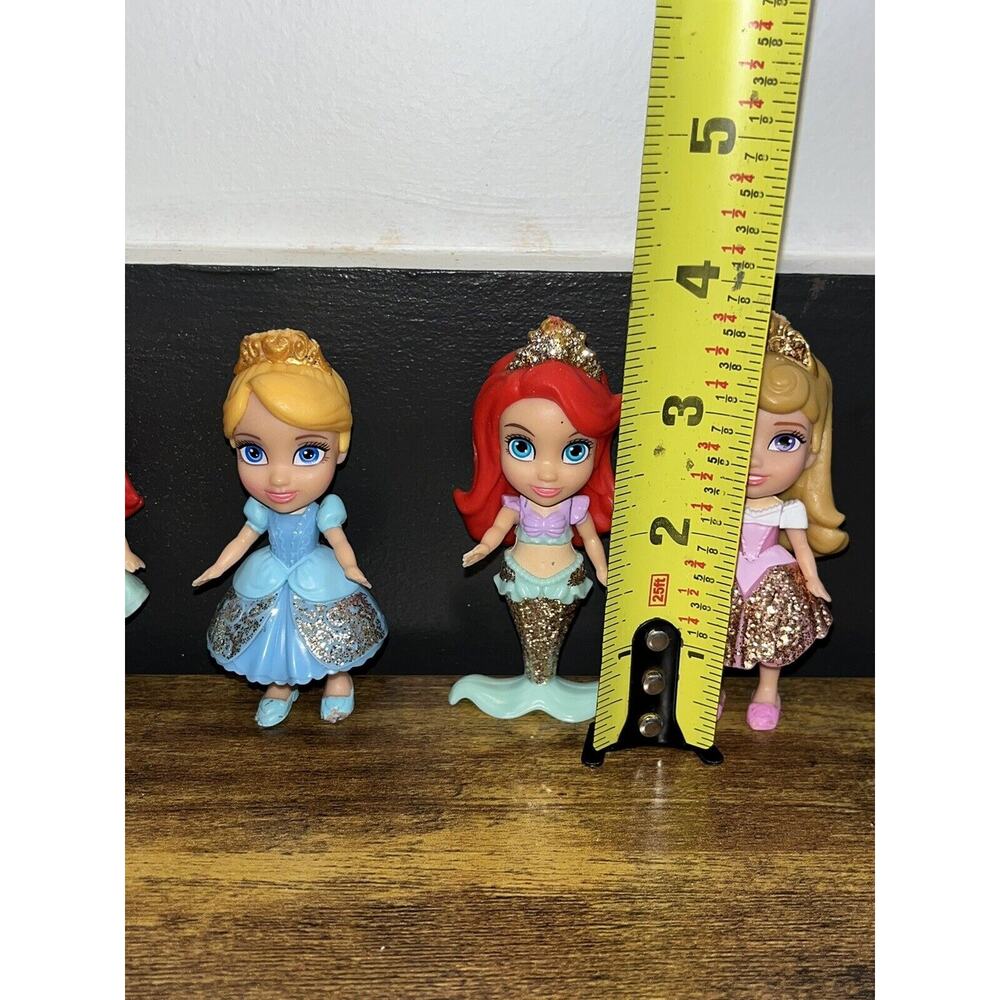 Disney Princess Mini Doll Lot of 4 Figures Posable Ariel Aurora Cinderella - Picture 2 of 9